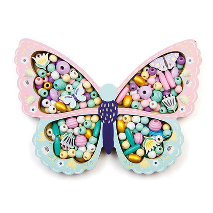 Sycomore Perles - 194pc Butterfly Wooden Beads - Best for Ages 4 to 8 - US 0401