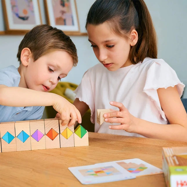 Colorful Triangles Building Blocks - Best Brainteasers for Ages 4 to 7 - US 3739