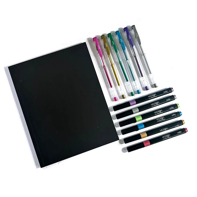 Modern Metallics Deluxe DIY Sketchbook Kit - Best for Ages 8 to 12 - US 7202