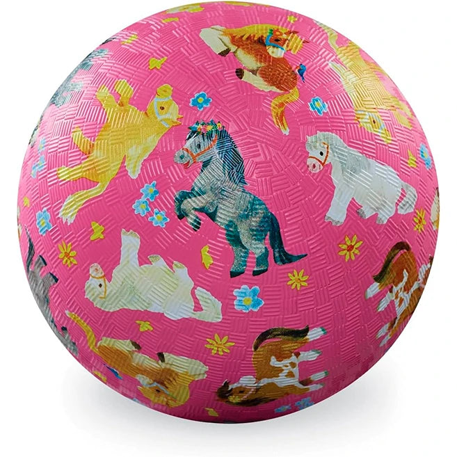 7 inch Playground Ball - Pink Ponies - Best for Ages 3 to 8 - US 8698