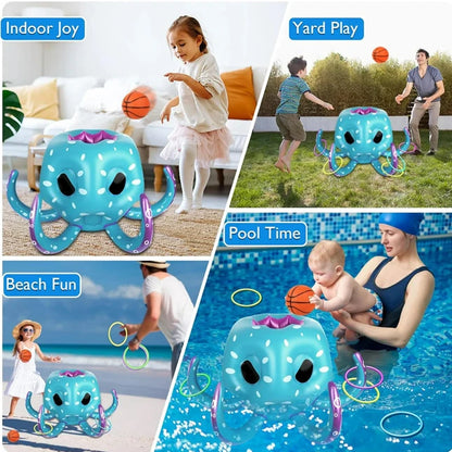 2-in-1 Inflatable Octopus - Best Active Play for Ages 3 to 9 - US 0712