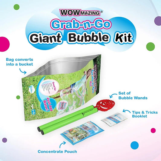 WOWmazing Giant Bubbles Grab-n-Go - Best Active Play for Ages 6 to 11 - US 4448
