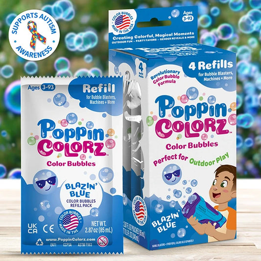 PoppinColorz Color Bubbles 14oz Refill Pouch - - Fat Brain Toys - US 5297