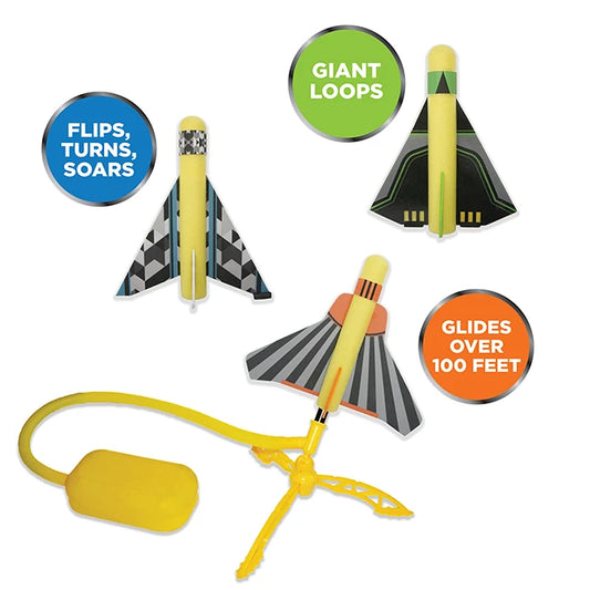 Stomp Rocket Stunt Planes - Best Active Play for Ages 5 to 6 - US 7551