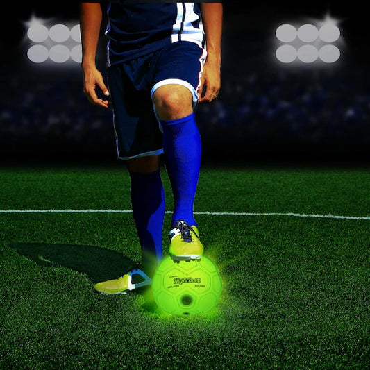 Nightball Inflated Soccer Ball - Green - Best for Ages 8 to 12 - US 0166