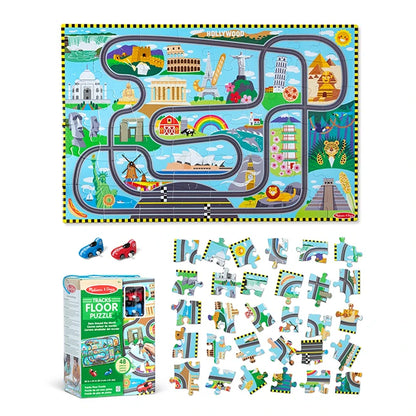 Race Track Floor Puzzle &amp; Play Set - Best Puzzles for Babies - US 2149
