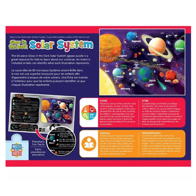 Glow In The Dark Solar System - 60pc - Best Puzzles for Ages 5 to 10 - US 1185