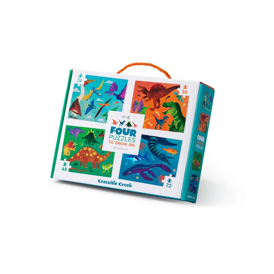 Four Puzzle Set - Dinosaurs - Best Puzzles for Ages 4 to 10 - US 7696