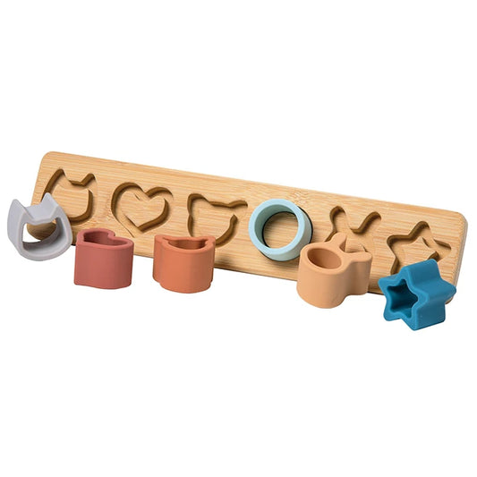 Simply Silicone Bamboo 6 Piece Sorter - Best for Ages 1 to 4 - US 7799