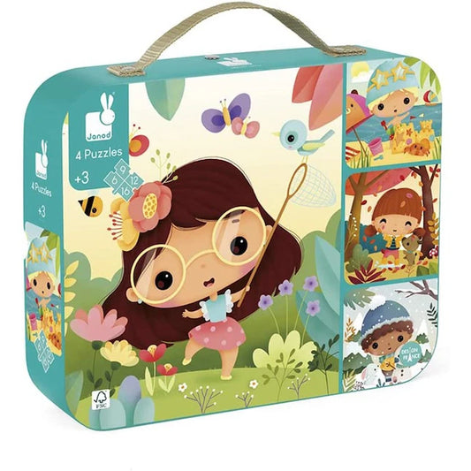 4 Progressive Puzzles - 4 Seasons - Best Puzzles for Ages 3 to 6 - US 6960