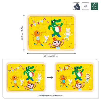 Wooden Party Time Spot-the-Difference Puzzle - - Fat Brain Toys - US 4734