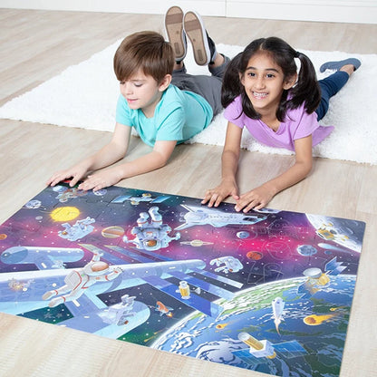 Outer Space Glow in the Dark Floor Puzzle - - Fat Brain Toys - US 7251