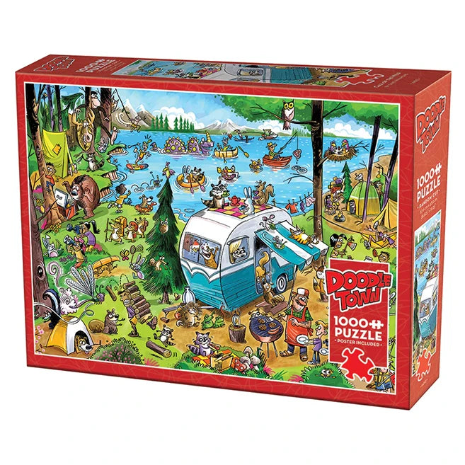 DoodleTown Call of the Wild 1000 pc Puzzle - - Fat Brain Toys - US 9249
