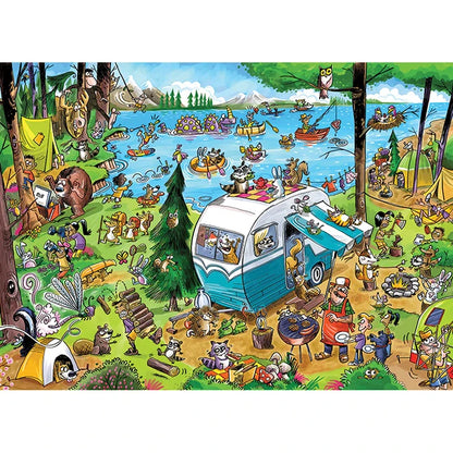 DoodleTown Call of the Wild 1000 pc Puzzle - - Fat Brain Toys - US 9249