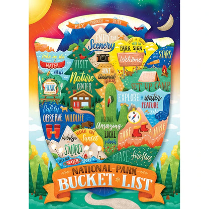 National Park Bucket List 500 pc Puzzle - - Fat Brain Toys - US 1702