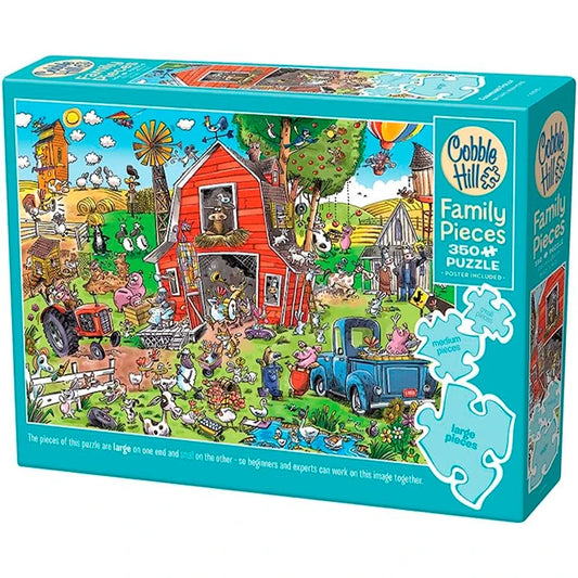 Farmyard Folly Family Pieces Puzzle - 350 pc - - Fat Brain Toys - US 4220