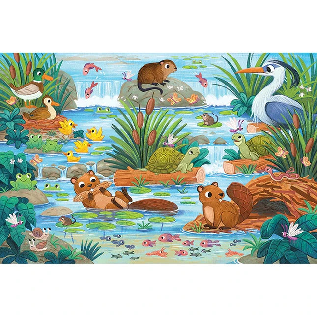 Beaver and Friends Floor Puzzle - 35 pc - Best Puzzles for Ages 3 to 6 - US 9570