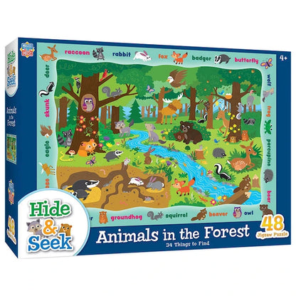 Hide &amp; Seek Animals in the Forest 48pc Puzzle - Best for Ages 4 to 9 - US 6121