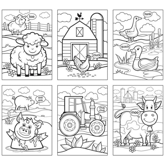 Old MacDonald's Farm 6 Pack Coloring Puzzles - Best for Ages 4 to 9 - US 9406