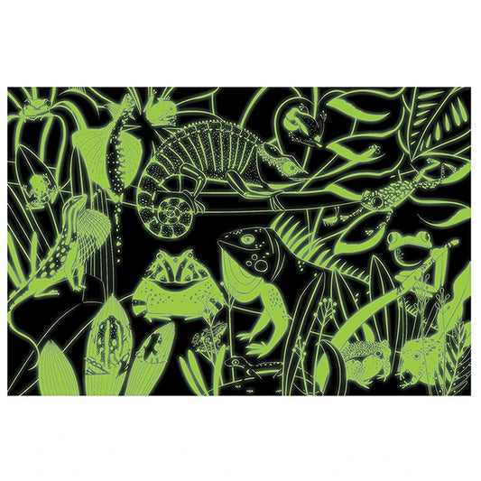 100 Piece Glow in the Dark Puzzle - Frogs &amp; Lizards - US 5412