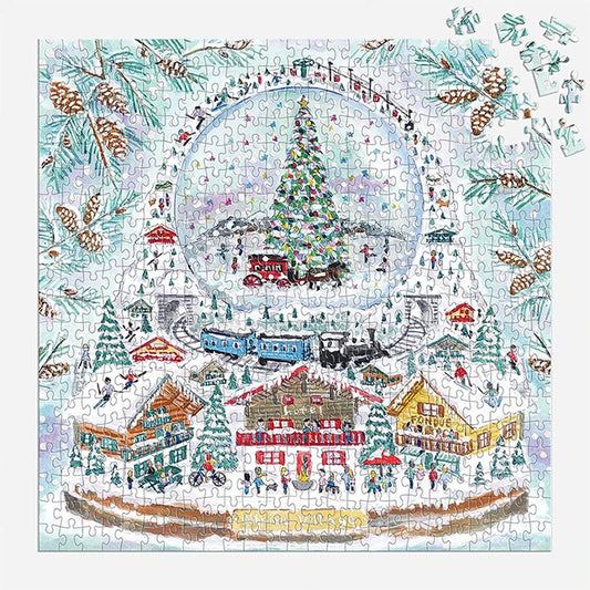 Michael Storrings Alpine Village Snow Globe 500 Piece Foil Puzzle - US 0126