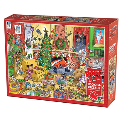DoodleTown Catching Santa 1000 pc Puzzle - Best Puzzles for Babies - US 3003