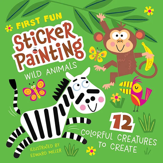 First Fun Sticker Painting - Wild Animals - Best for Ages 3 to 10 - US 3750