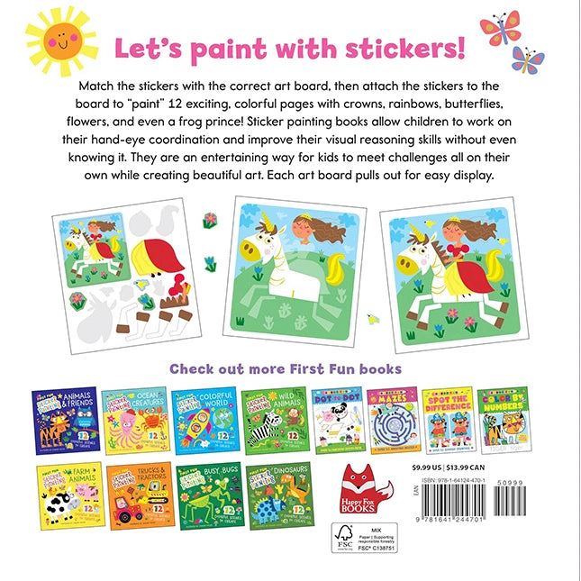 First Fun Sticker Paintings - Princesses &amp; Unicorns - US 6910