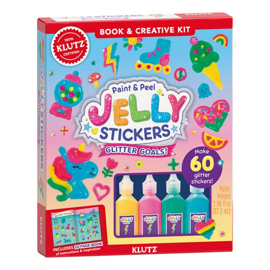 Klutz Paint &amp; Peel Jelly Stickers - Glitter Goals! - US 5571