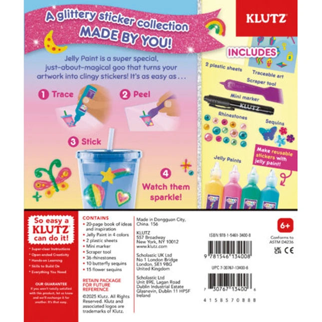 Klutz Paint &amp; Peel Jelly Stickers - Glitter Goals! - US 5571