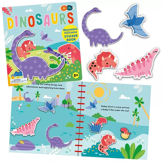 Silicone Sticker Book - Dinosaur - Best Arts &amp; Crafts for Ages 3 to 7 - US 7199