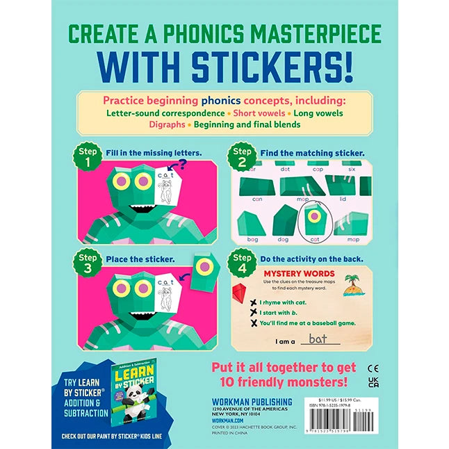 Learn By Sticker - Beginning Phonics - - Fat Brain Toys - US 3226
