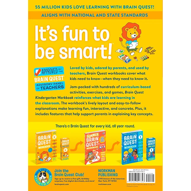Brain Quest Math Workbook - Kindergarten - - Fat Brain Toys - US 2326