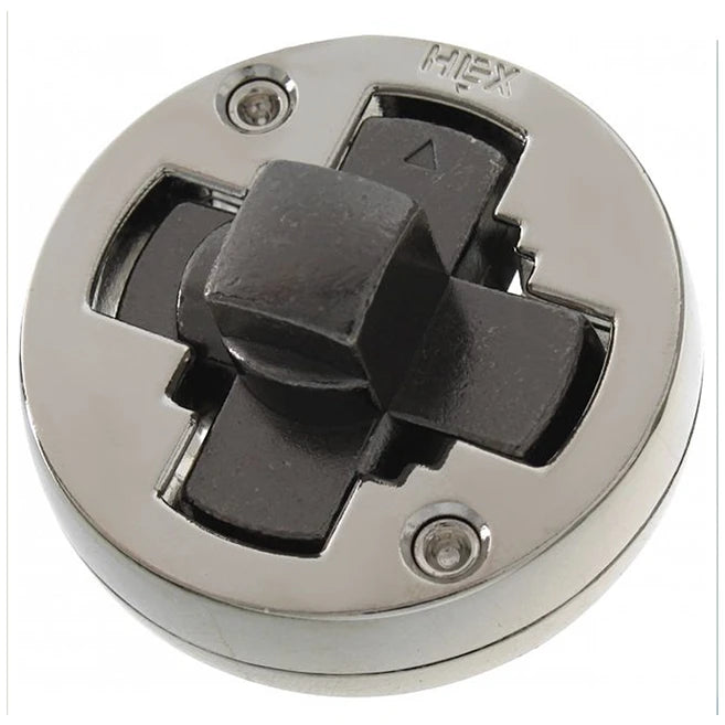 Hanayama Cast Metal Puzzle Hex - Level 3 - Best for 12 year olds - US 8460