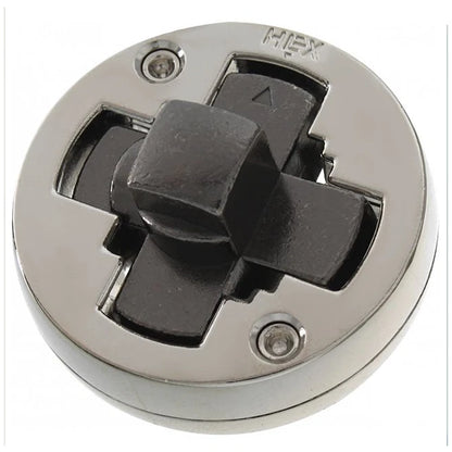 Hanayama Cast Metal Puzzle Hex - Level 3 - Best for 12 year olds - US 8460