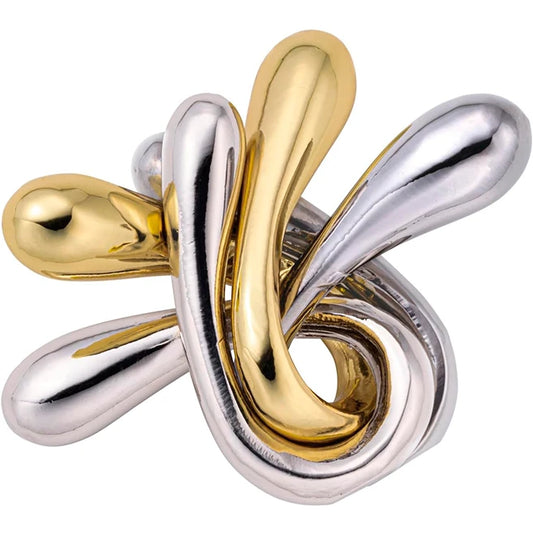 Hanayama Cast Metal Puzzle Ripple - Level 5 - - Fat Brain Toys - US 0353