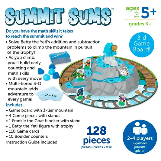 Summit Sums - Best Games for Ages 5 to 8 - Fat Brain Toys - US 7486