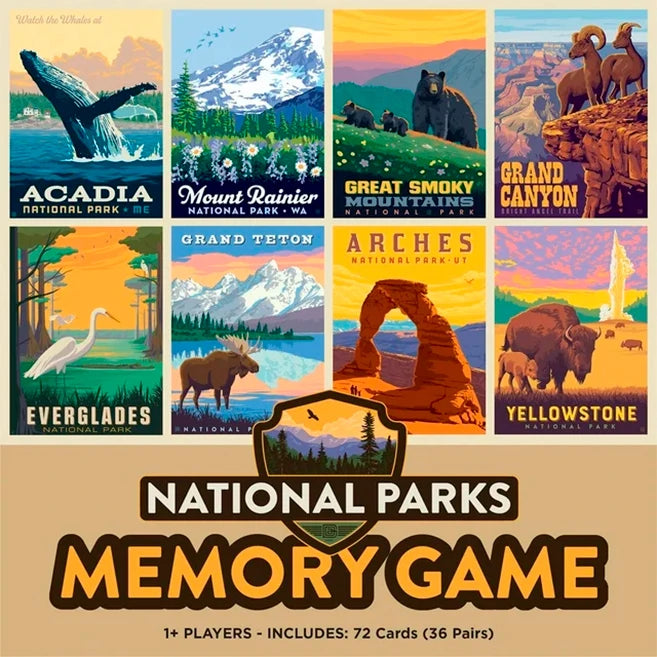 National Parks Memory Card Game - Best Games for Ages 4 to 12 - US 5648
