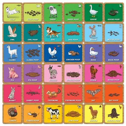 Old MacDonald's Farm Animal Poop Matching Game - Best for Ages 3 to 9 - US 5589