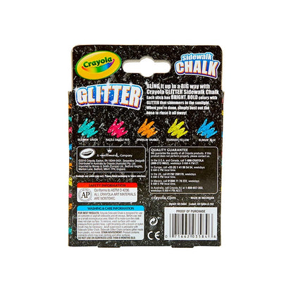 Crayola 5 Ct Sidewalk Chalk - Glitter - Best for Ages 4 to 9 - US 9230