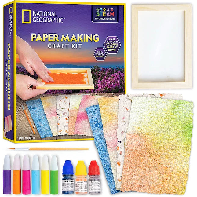 National Geographic Paper Making Craft Kit - Best for Ages 10 to 12 - US 8414