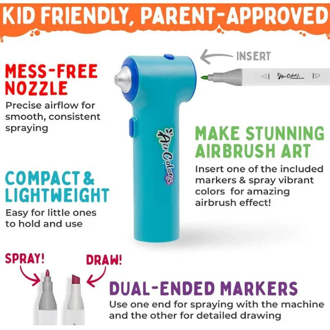 Aircolor Airbrush Kit - - Fat Brain Toys - US 0209