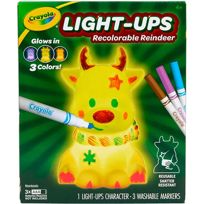 Crayola Light-Ups - Recolorable Mini Reindeer - Best for Ages 4 to 8 - US 2331