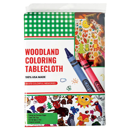 Creative Coloring Tablecloth Kit - Woodland - Best for Ages 2 to 7 - US 5201