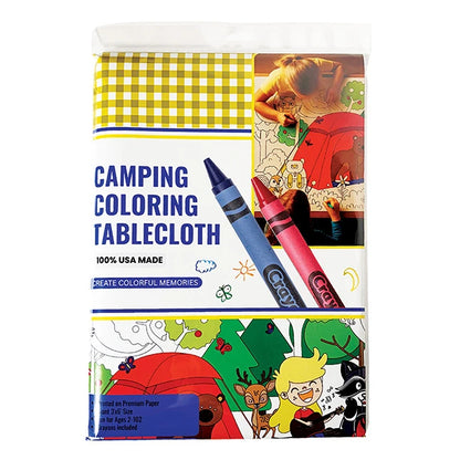 Creative Coloring Tablecloth Kit - Camping - Best for Ages 2 to 7 - US 4909