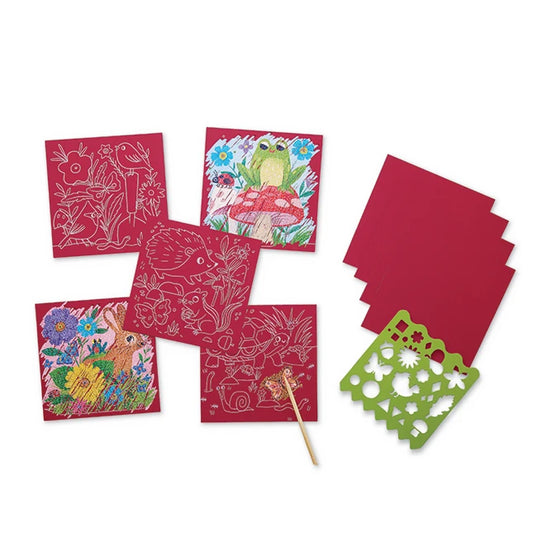 Sparkle Scratch Art - Garden - Best Arts &amp; Crafts for Ages 5 to 10 - US 4028