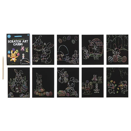 Set of 9 Easter Scratch Art Cards - Best Arts &amp; Crafts for Ages 5 to 9 - US 2161