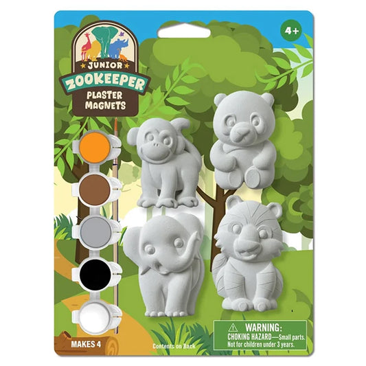 Jr. Zookeeper Plaster Magnets 4 Pack - Best for Ages 4 to 10 - US 8054