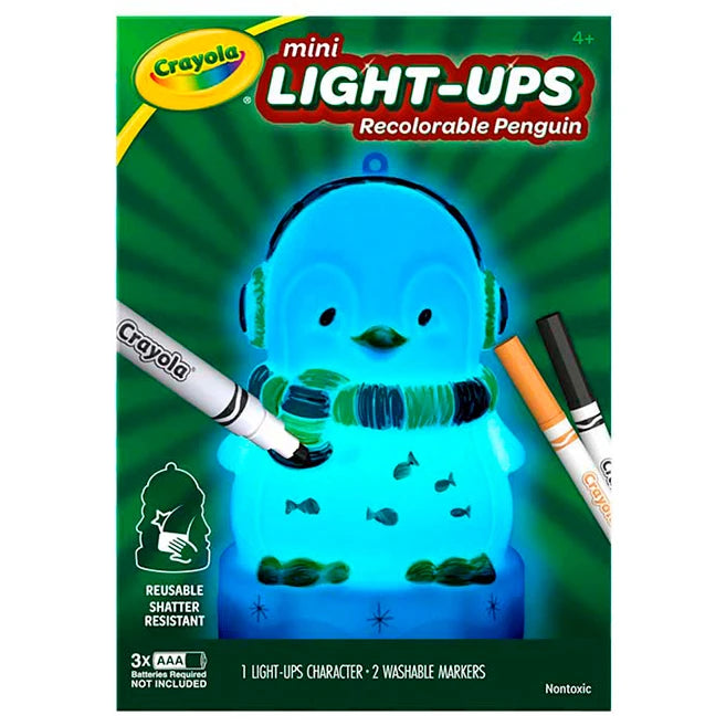 Crayola Light-Ups - Recolorable Mini Penguin - Best for Ages 4 to 8 - US 8713
