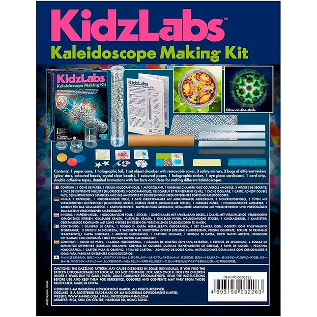 4M KidzLabs Kaleidoscope Making Kit - - Fat Brain Toys - US 7223